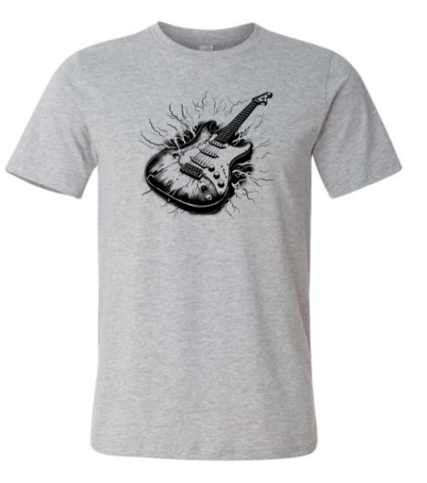 Lightning Guitar Tee – Choose Your Size & Color!