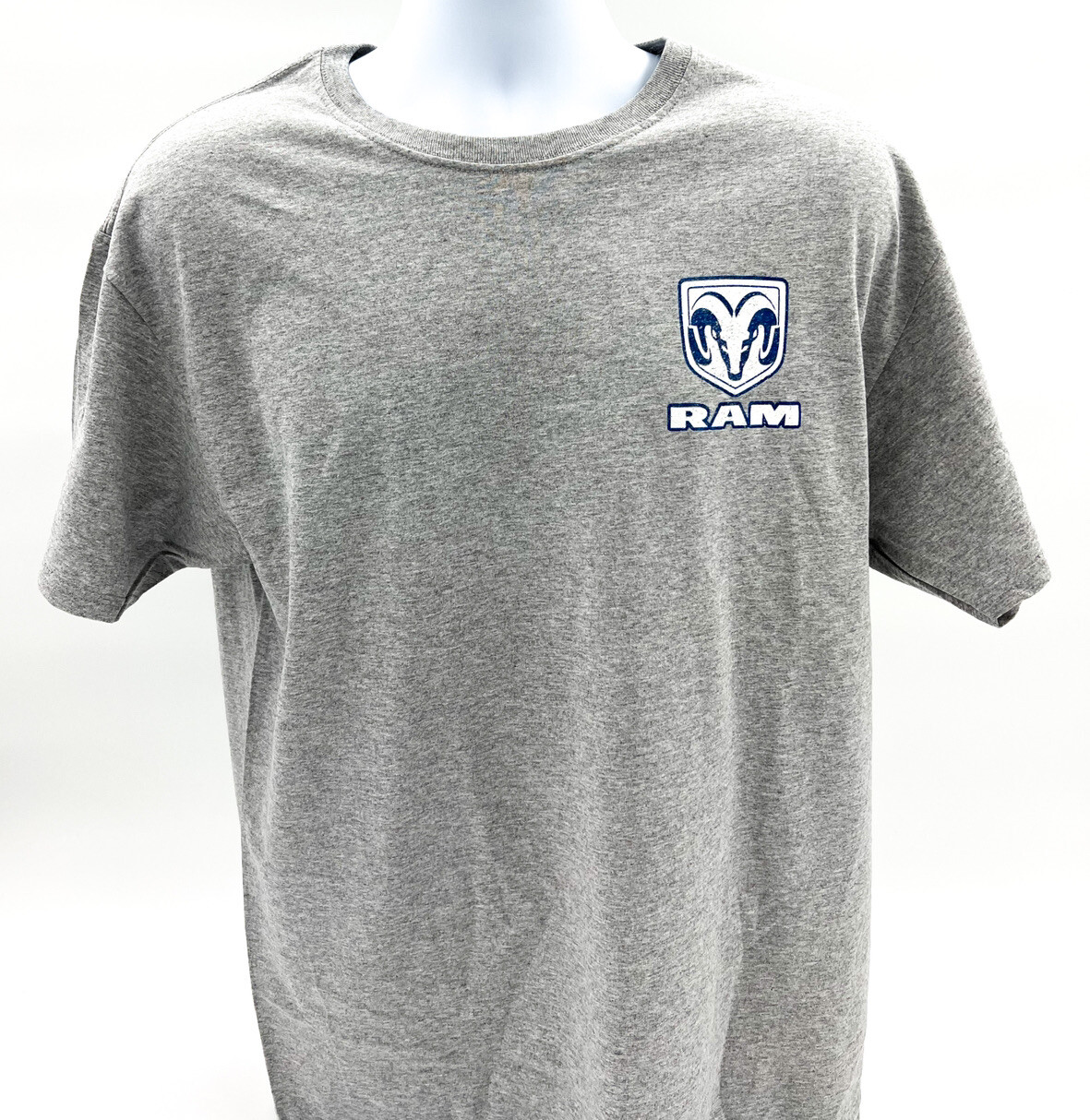 Gray T-Shirt w/ Dodge Ram Truck & “Guts Glory American Pride” Script – Licensed