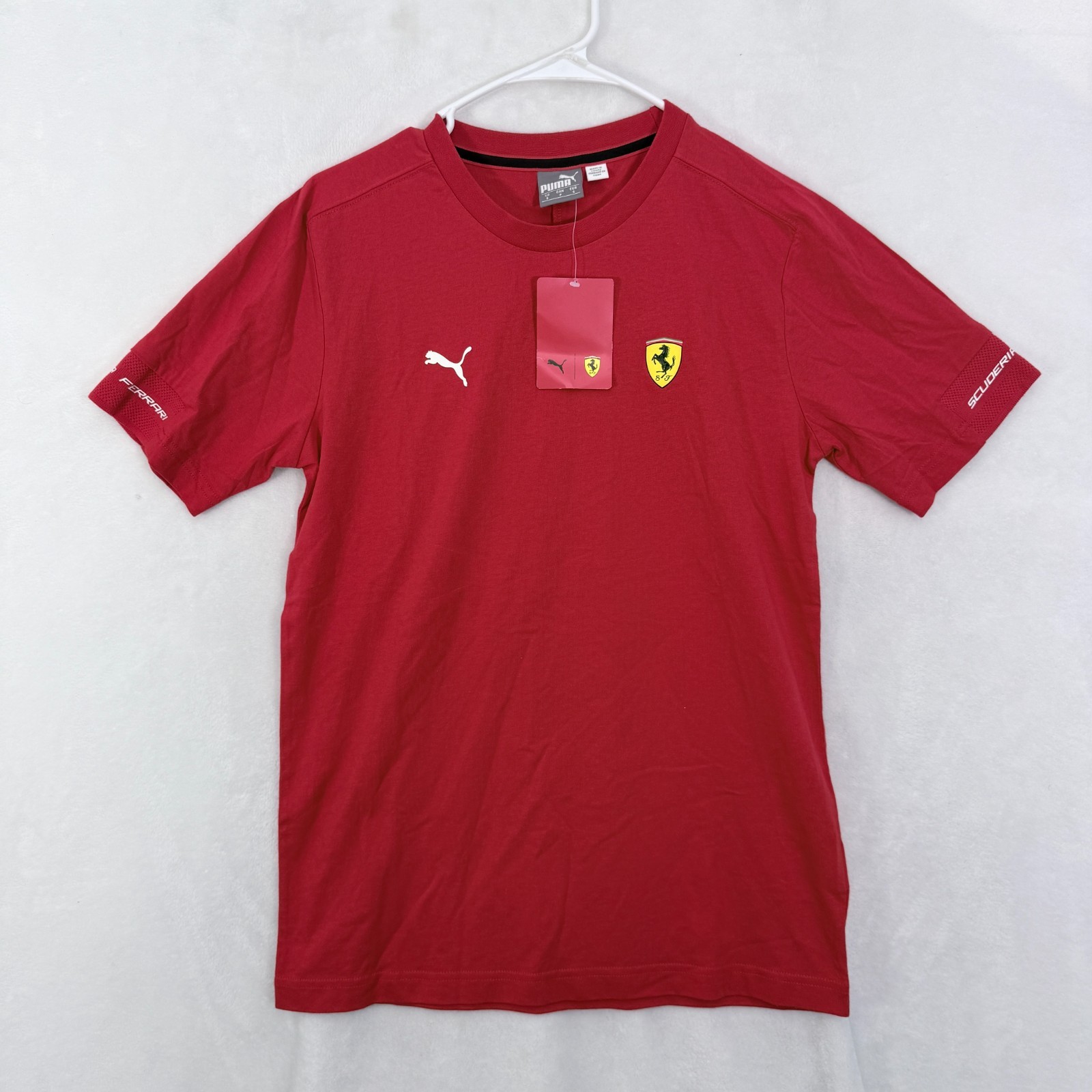 Puma Ferrari T Shirt Mens S Red Logo Scuderia Super Car