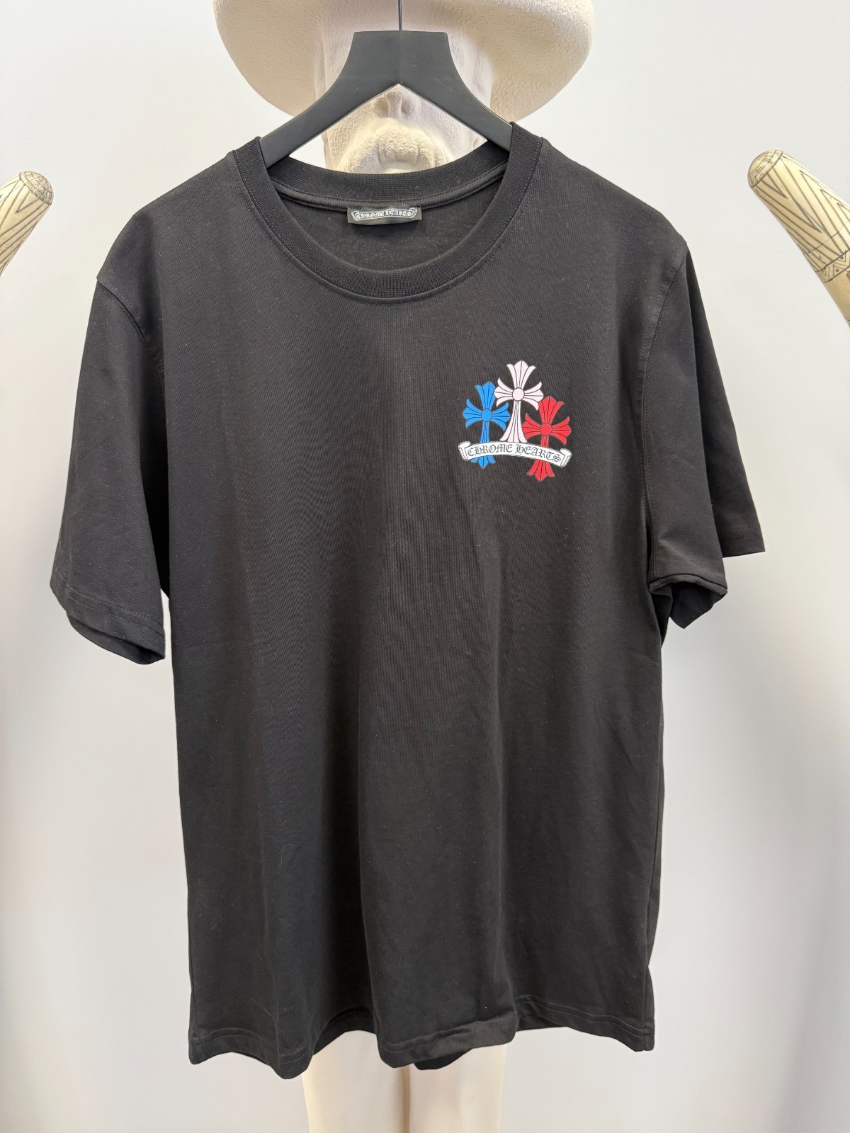 Chrome Hearts Multi Color Cross Cemetery Black T Shirt Men’s XXL