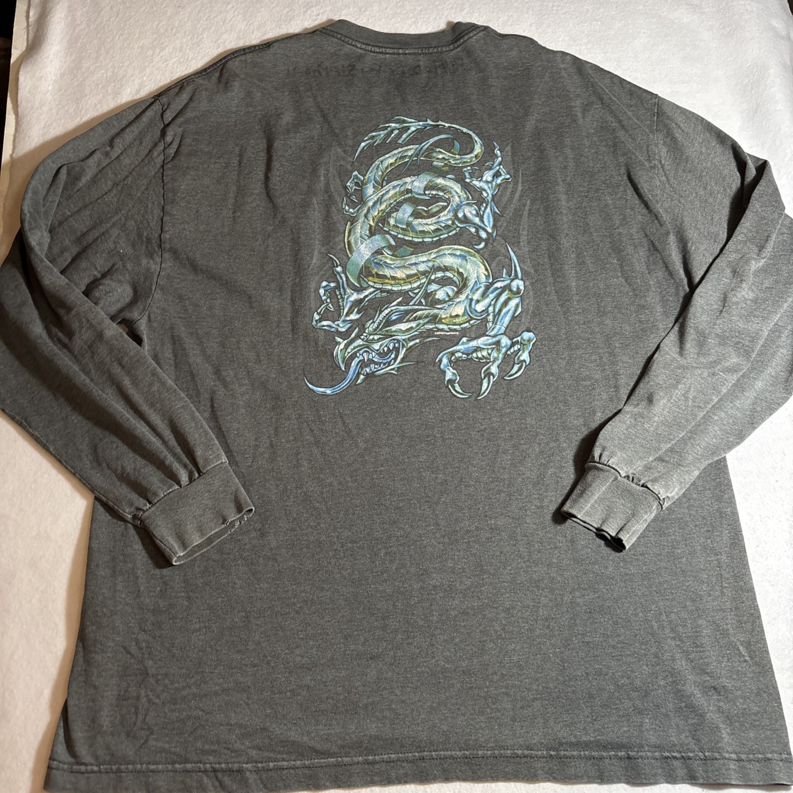 Y2K Shirt Mens 2XL Sideout Dragon Long Sleeves 90s Vintage Skate Surf USA