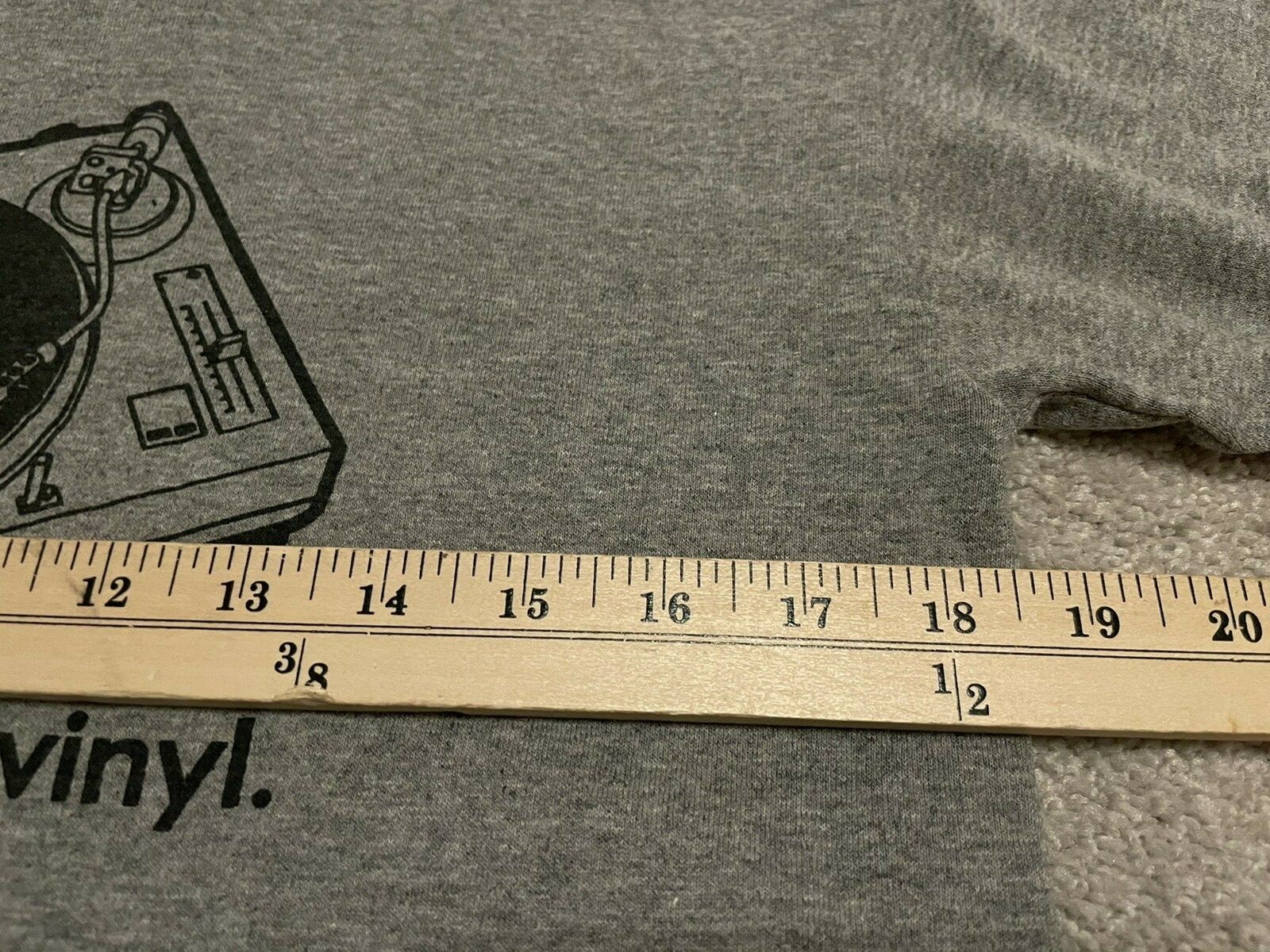 I Buy Vinyl Mens Small T shirt Gray Music Retro Classic Logo