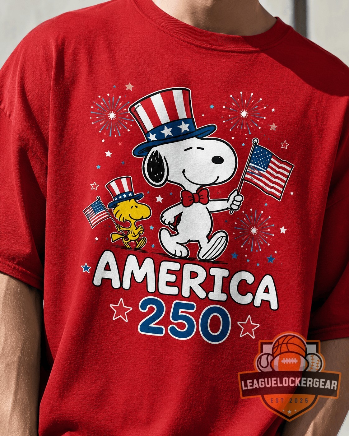 Snoopy Peanuts Gang America 250th Anniversary Unisex S-5XL Shirt TC6