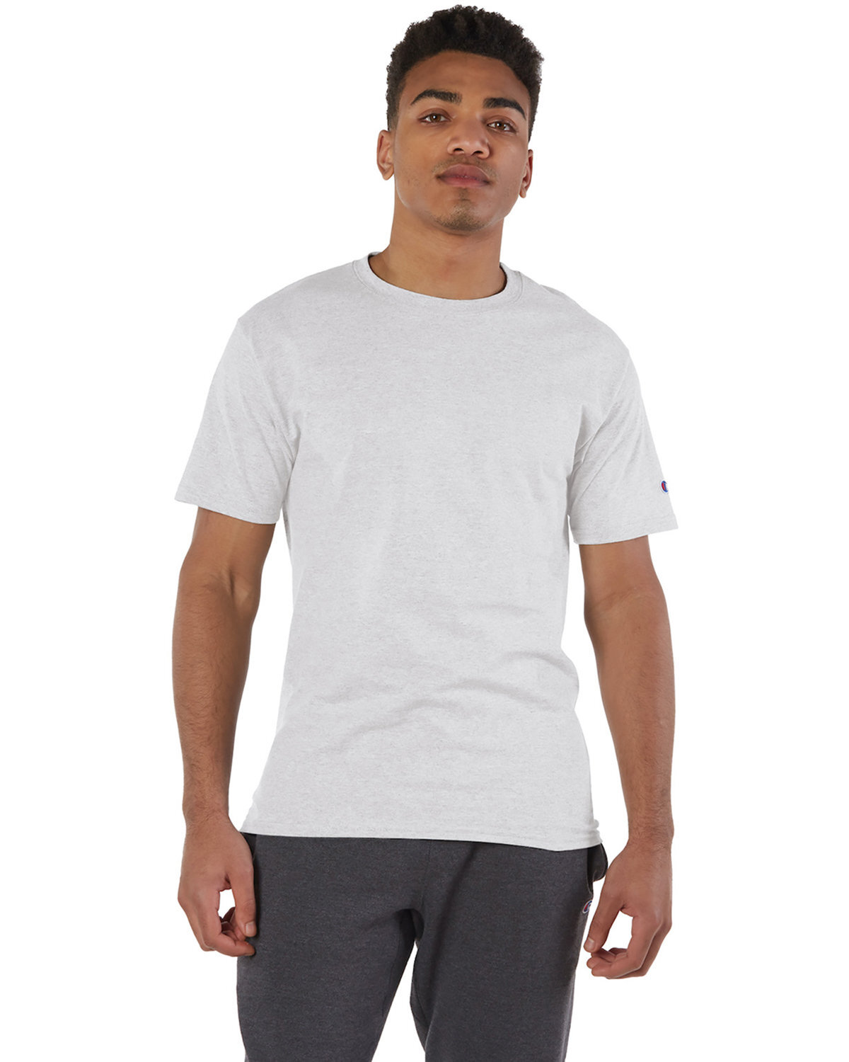 Pack Of 5 Champion T525C Mens Short Sleeve Crew Neck Stylish Plain Blank T-Shirt