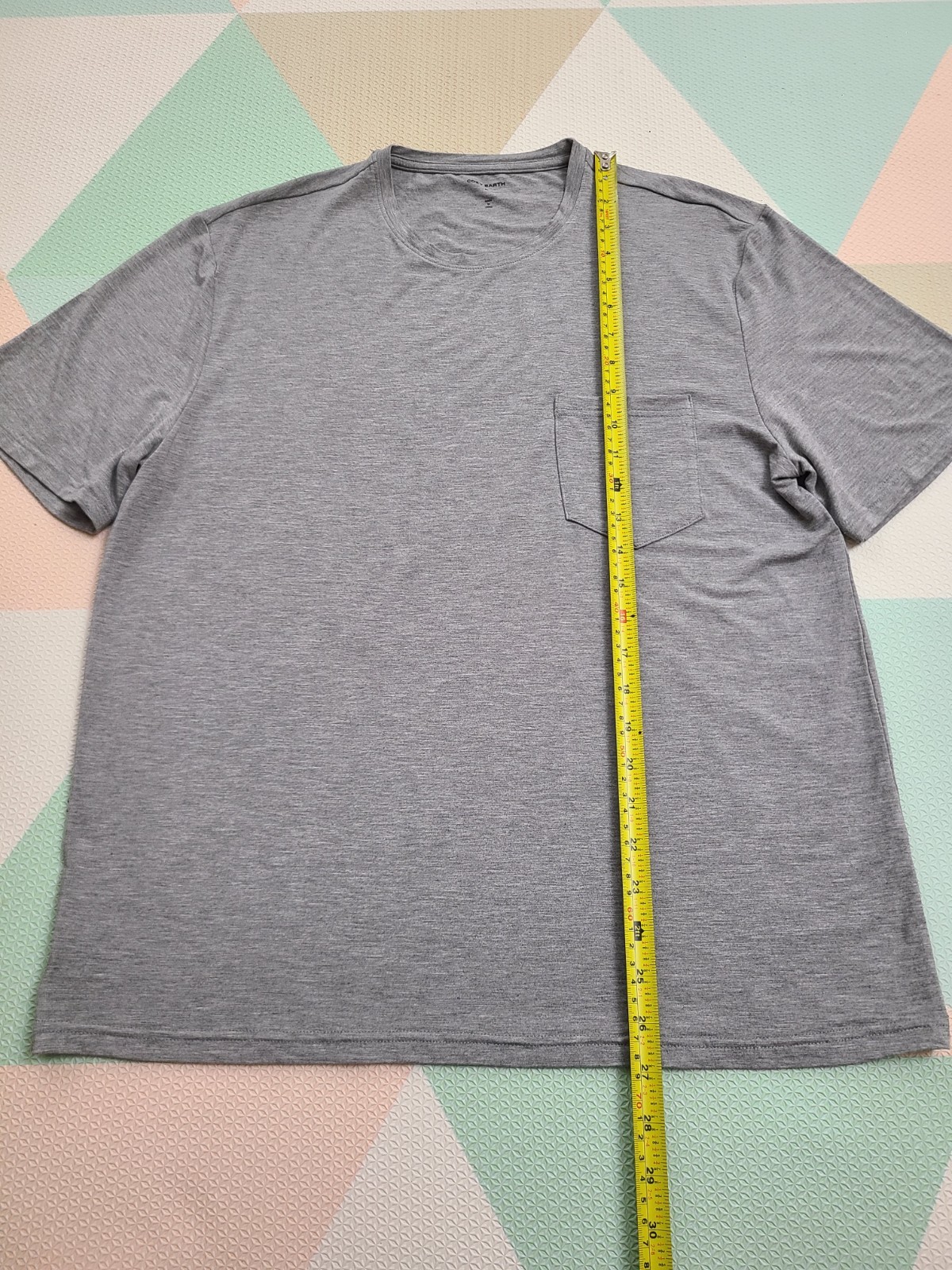 Cozy Earth Men’s Bamboo Stretch Knit Short Sleeve Pajama Tee Shirt Sz M Gray EUC