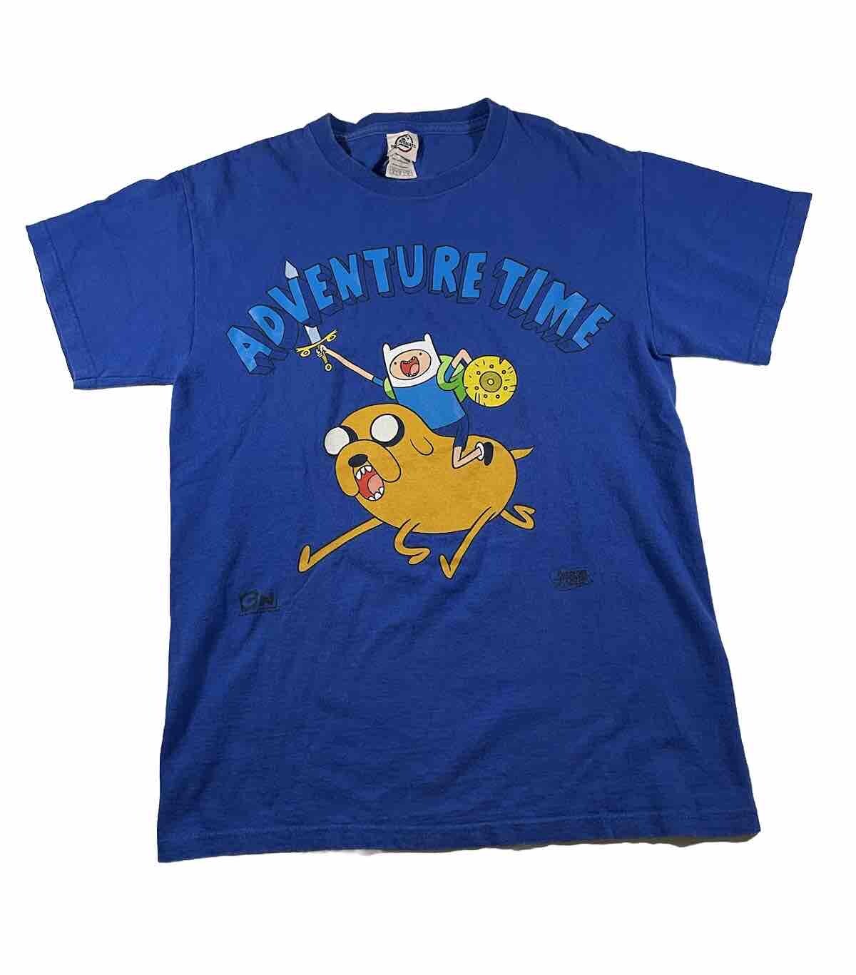Y2K Adventure Time T Shirt S Cartoon Network Blue Delta Preowned Big Graphic