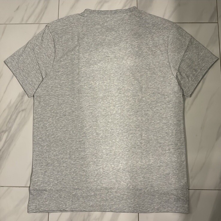 Lacoste Sport Men’s Big Croc T-Shirt Gray Navy Blue New
