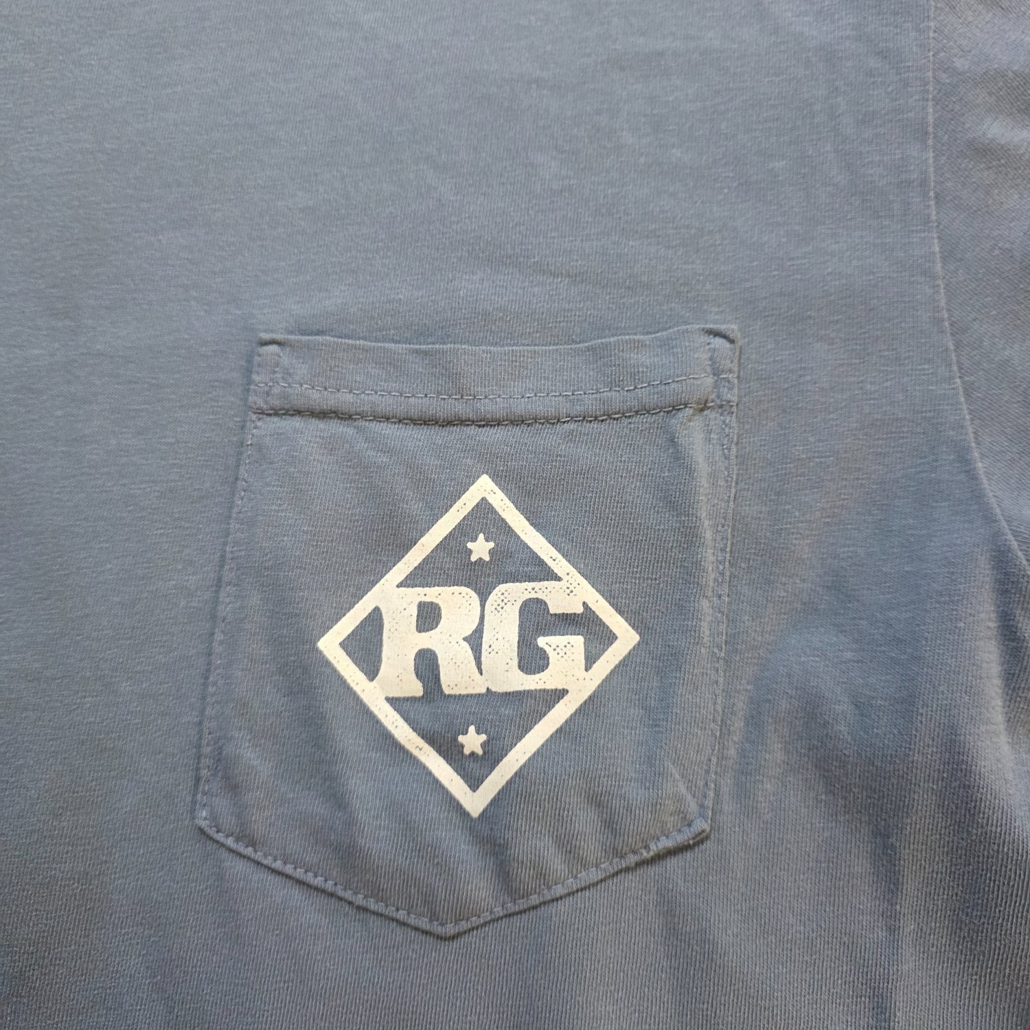 Riley Green Different Round Here Tour Shirt Men M Blue Comfort Colors Pocket Tee