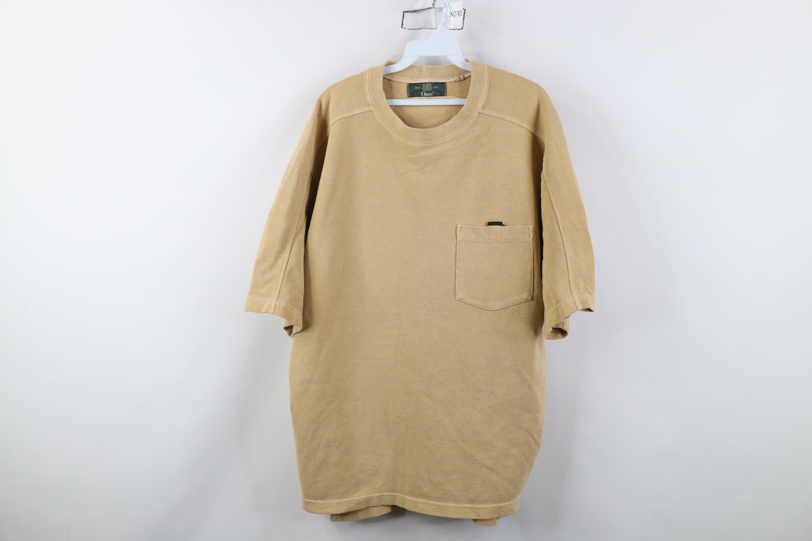 Vtg 90s Orvis Mens Large Faded Baggy Heavy Stonewash Thermal Knit T-Shirt USA