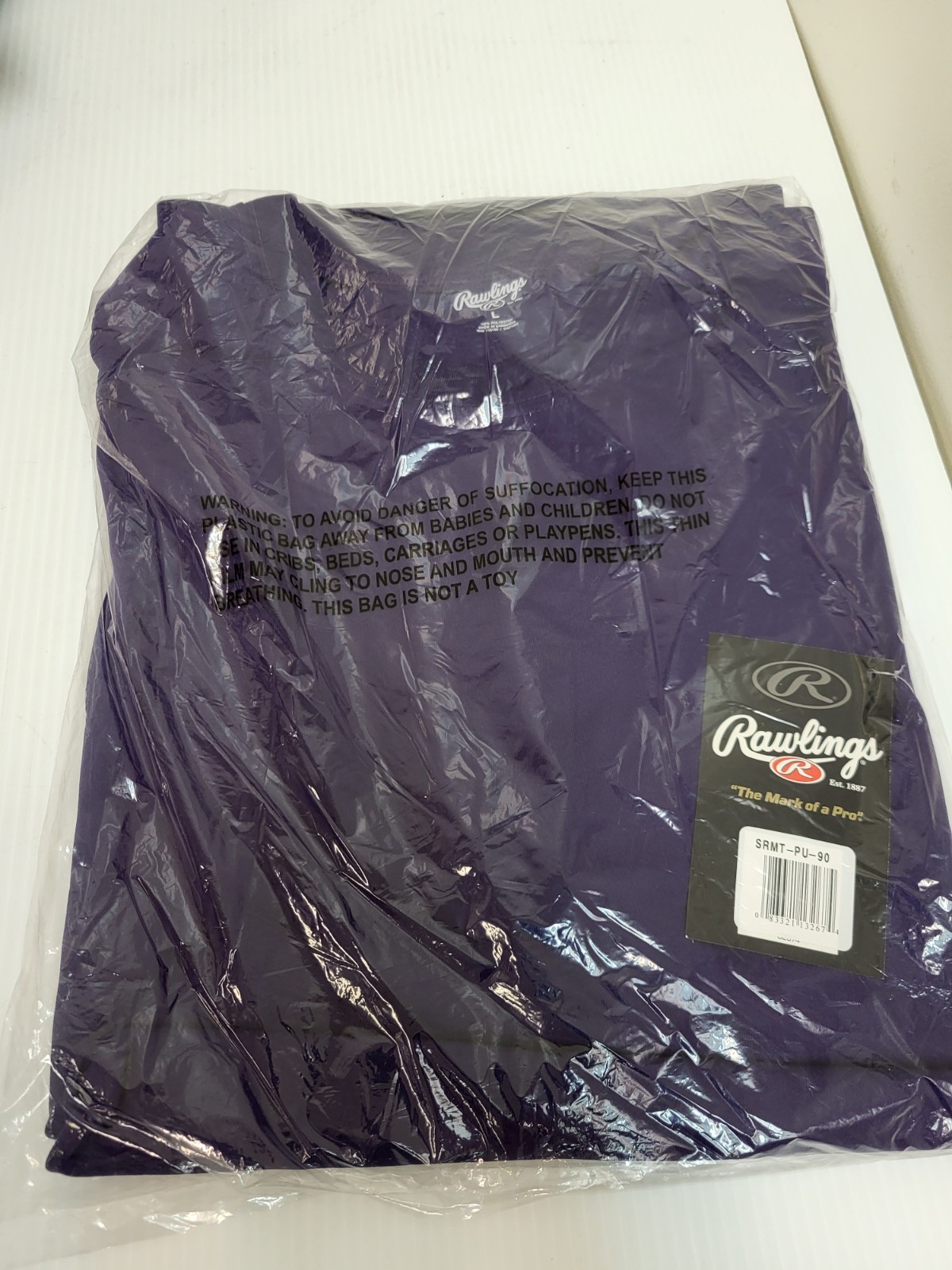 Rawlings Performance T Shirt Purple Large SRMT-PU-90