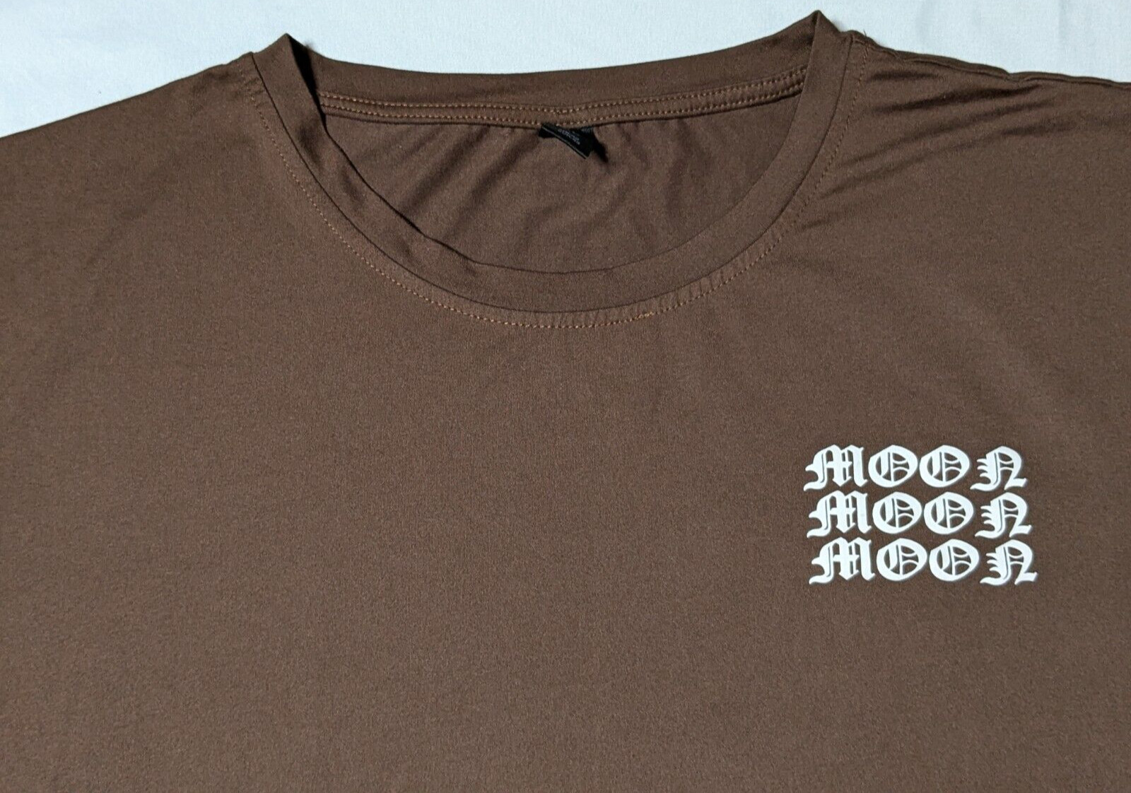 ROMWE MOON MOON MOON Men Size XL Brown Double-Sided T-Shirt EUC