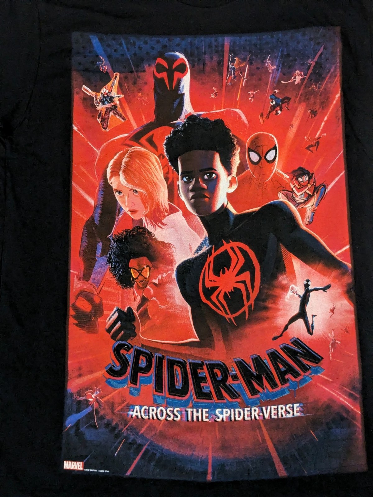 Marvel Spider Man Across the Spider Verse Graphic T shirt Streetwear Y2K Large