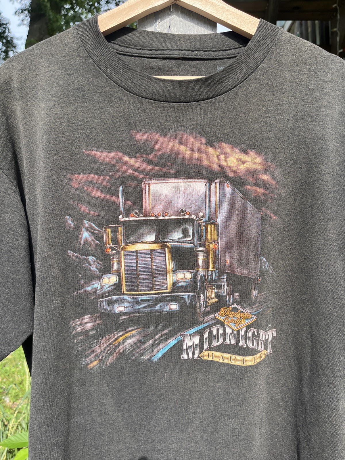 Vintage 3D Emblem Truckers Only 1988 Shirt Truck Stop Harley Single Stitch XL