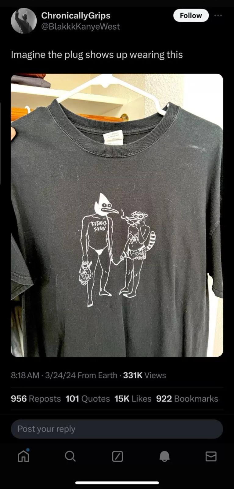 Regular Show x Death Grips Parody Mashup T-Shirt, Mordecai Rigby, Adventure Time