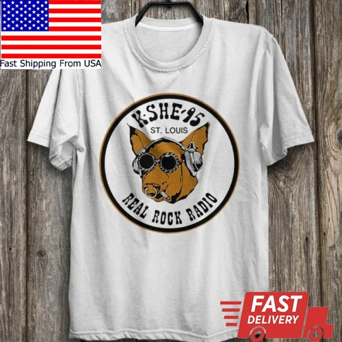 KSHE 95 Real Rock Radio ST.Louis KSD-TV Sweetmeat Ahead Rings Out T Shirt BL0173