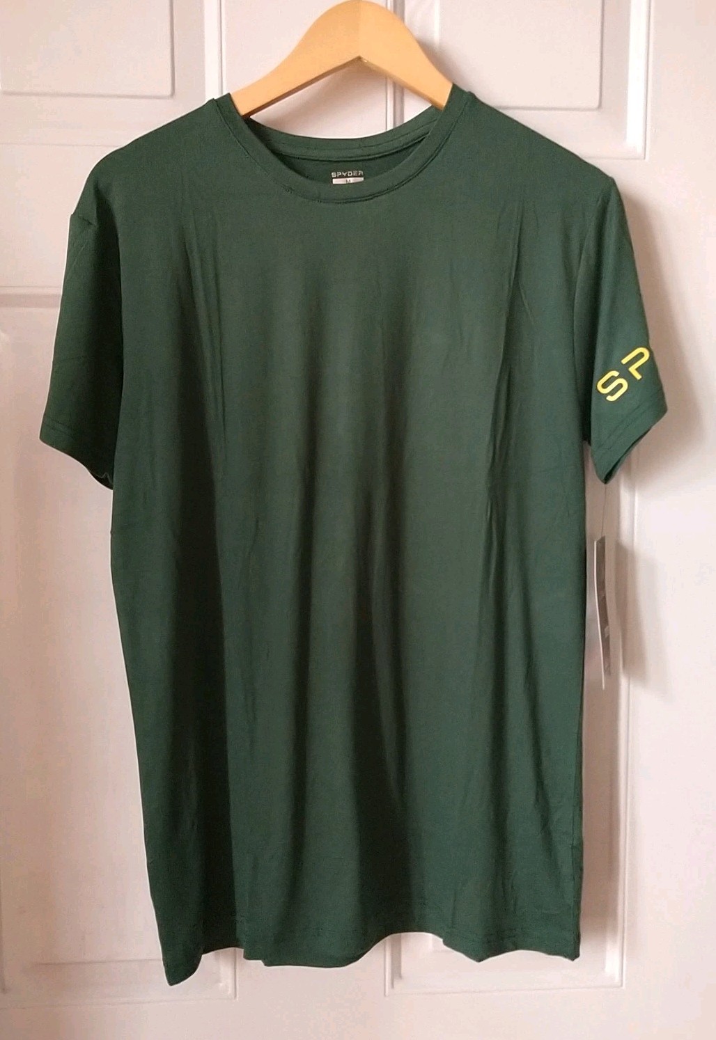 SPYDER MEN’S FITTED GREEN LOUNGE WEAR T-SHIRT, SIZE M
