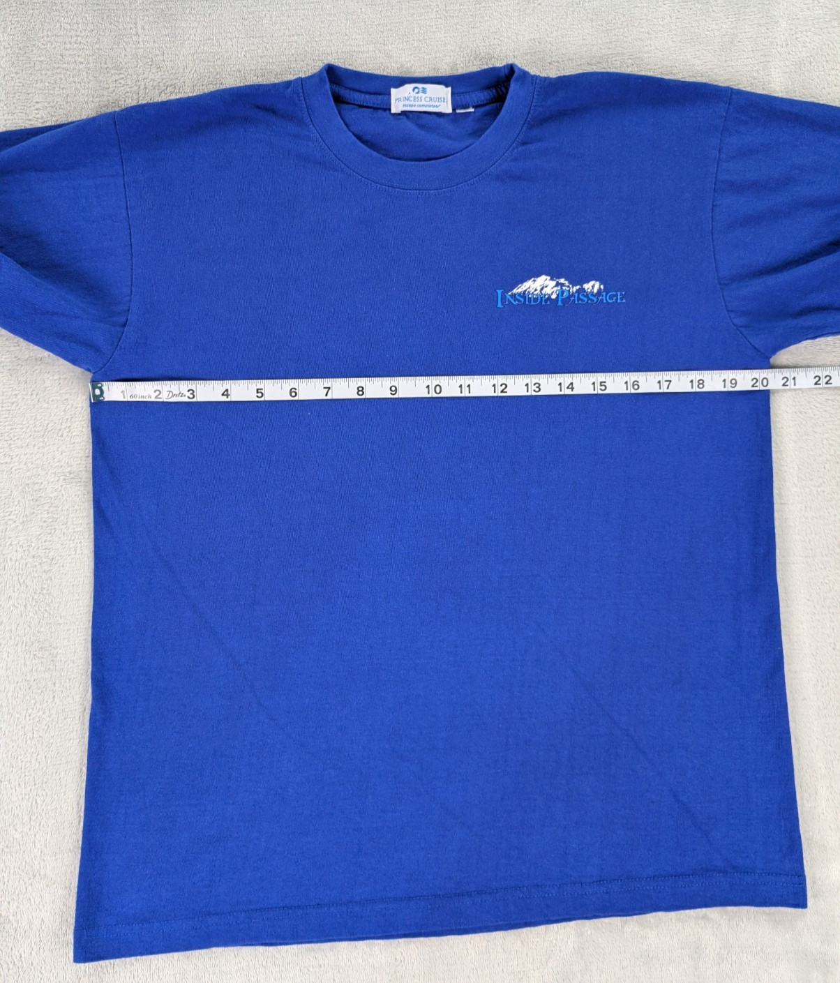 Princess Cruises T Shirt Inside Passage Blue Short Sleeve Men Medium