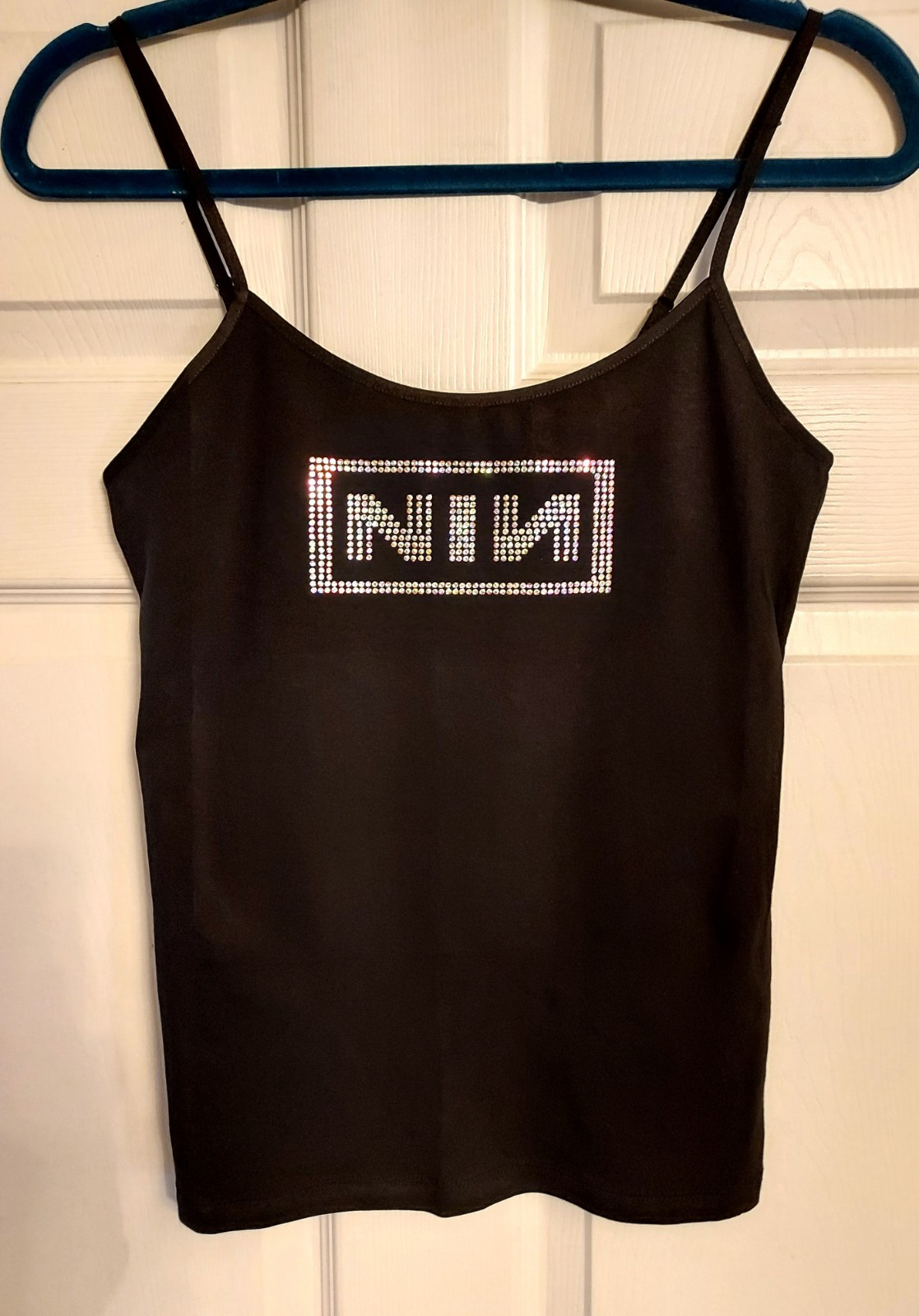 Nine inch nails Tank Top Rhinestones That Change Color. Nin Tank Shirt Any Size