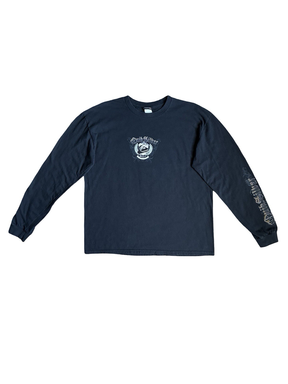 Vintage Y2K Quicksilver Graphic Long Sleeved Surf T-Shirt Size L