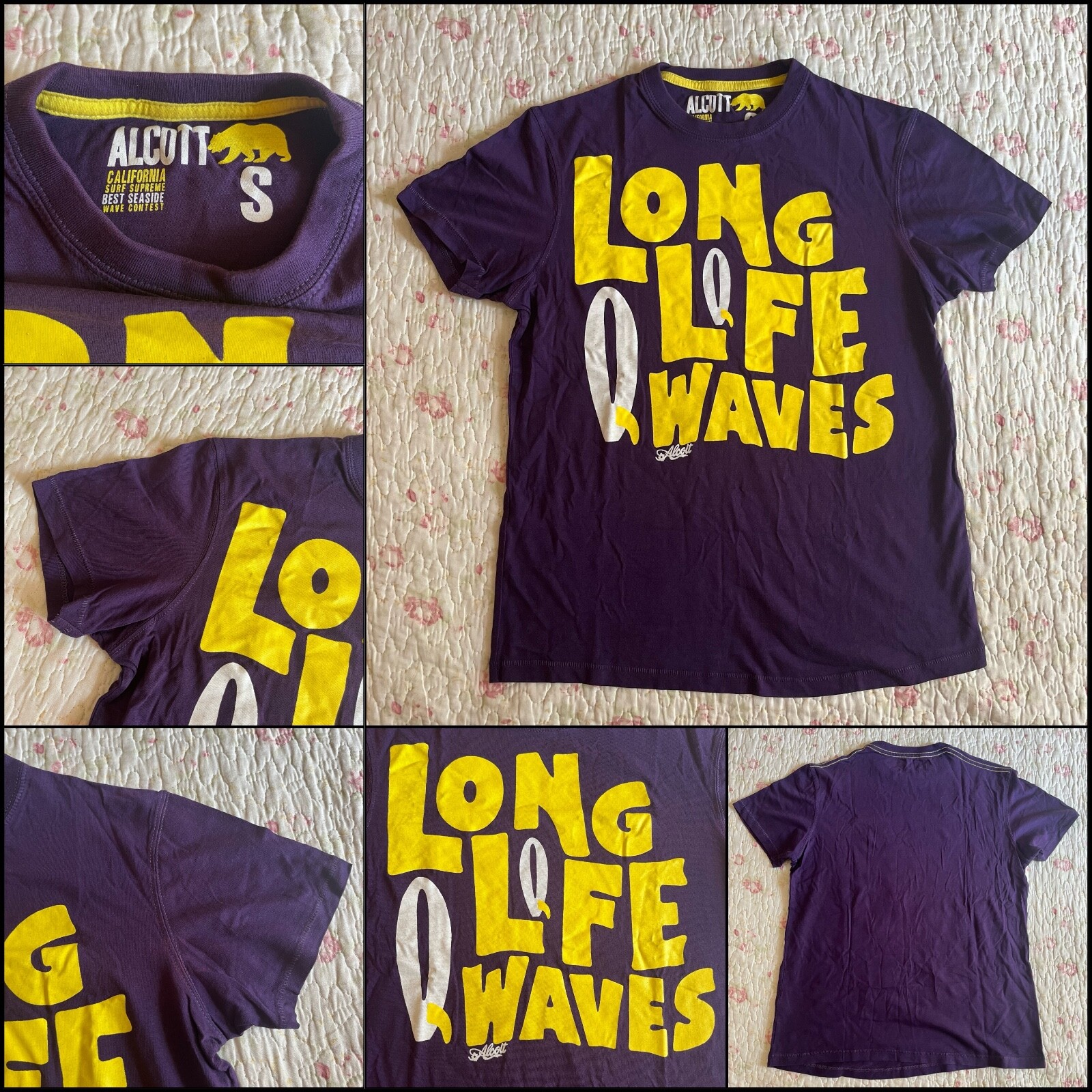 ALCOTT SHORT SLEEVE T-SHIRT SIZE S PURPLE