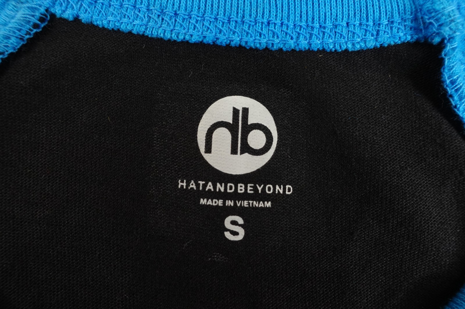 Hat And Beyond Mens Size Small Black Blue 3/4 Raglan Sleeve T-Shirt New