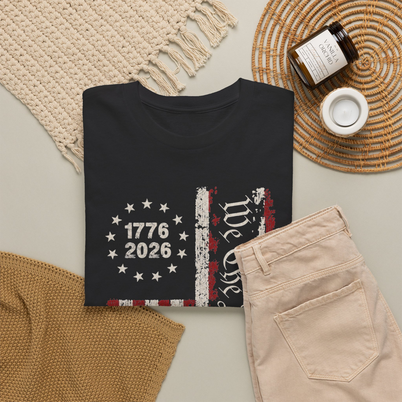 We The People 1776–2026 250th Anniversary American Flag T-Shirt