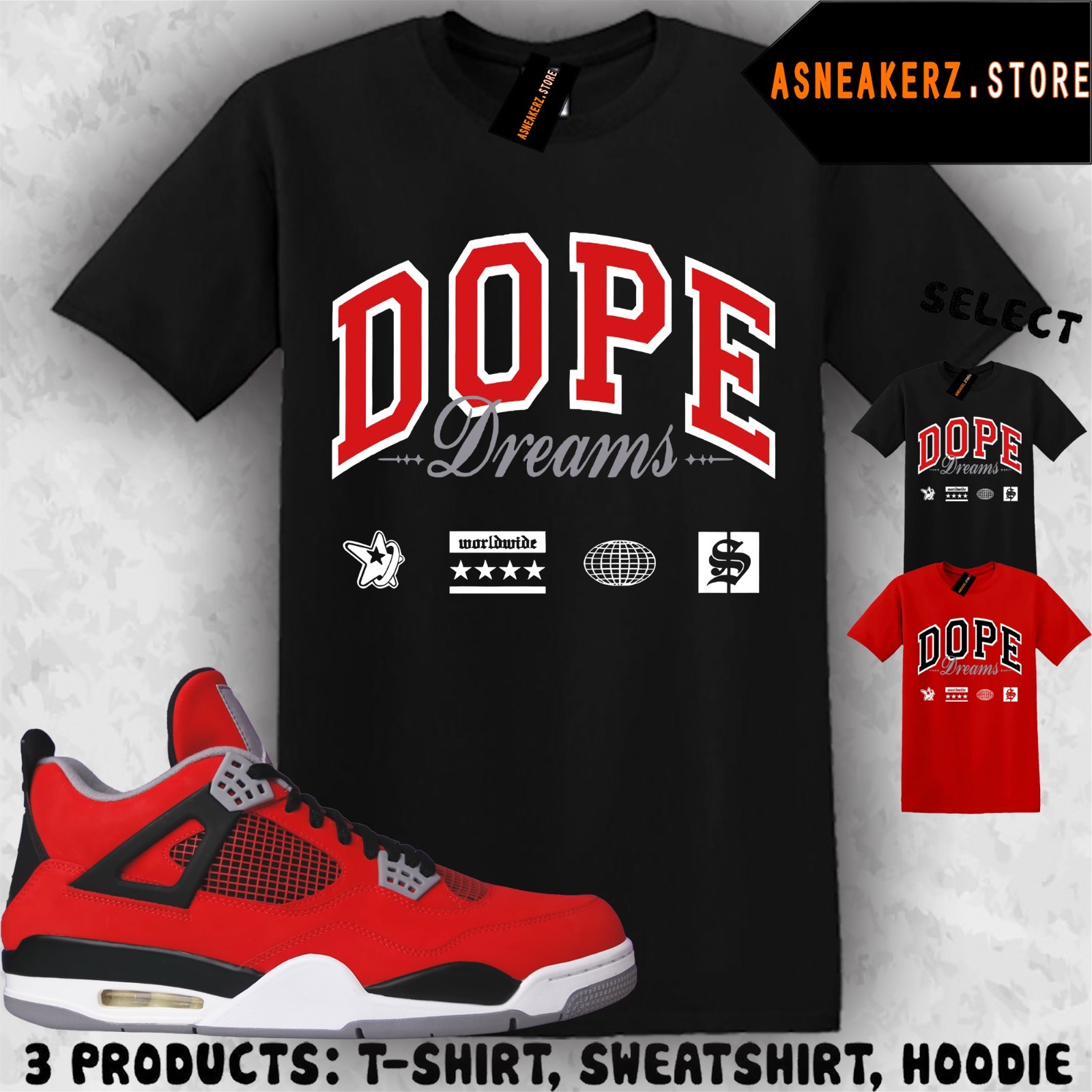 Shirt To Match AJ 4 Toro Bravo 2026 Sneaker Matching Tee Dope Dreams T-Shirt