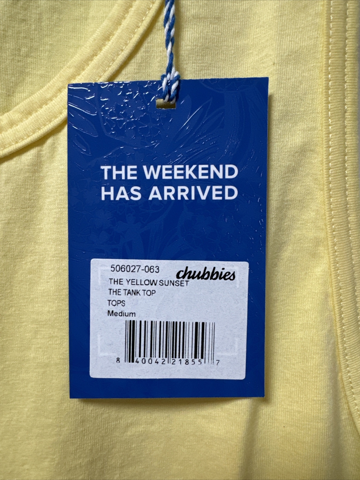 NWT Chubbies 2 Tank Tops Medium