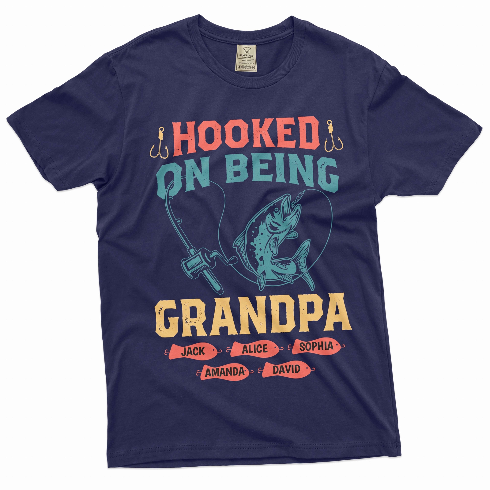 Men’s Grandpa Shirt Grandpa Fishing Shirt Fishing Custom Shirts Customizable Tee