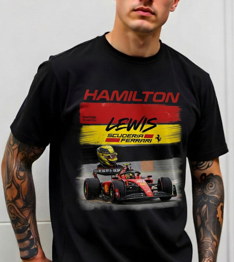 LEWIS HAMILTON F1 CUSTOM DESIGN – T-Shirt Size S-5XL