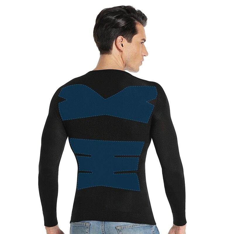Men’s Slimming Body Shaper Tummy Control Shapewear Compression T-Shirt Vest Tops