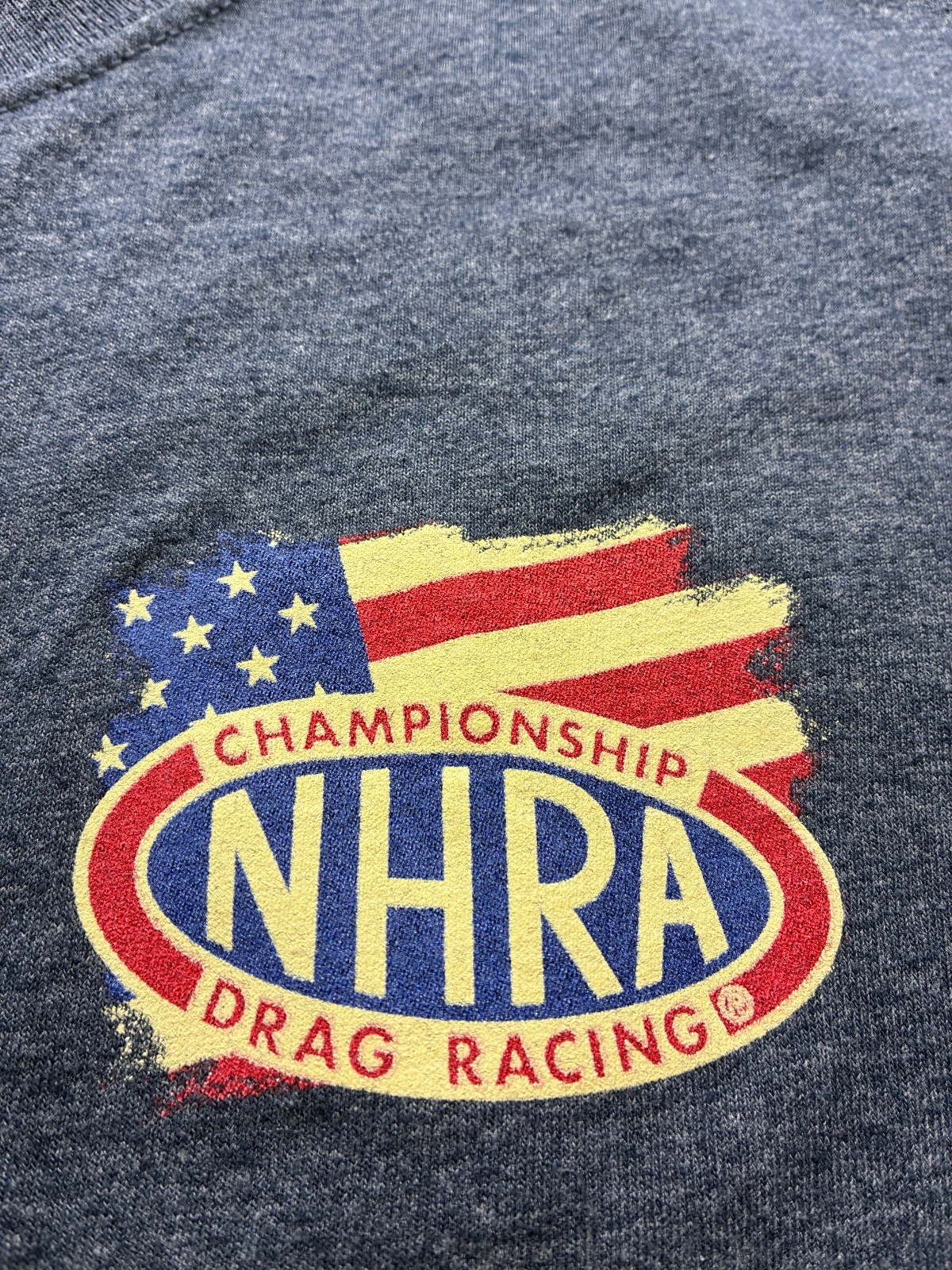 NHRA Nitro America Drag Racing T Shirt Large Blue Graphic Tee Racing Motorsports