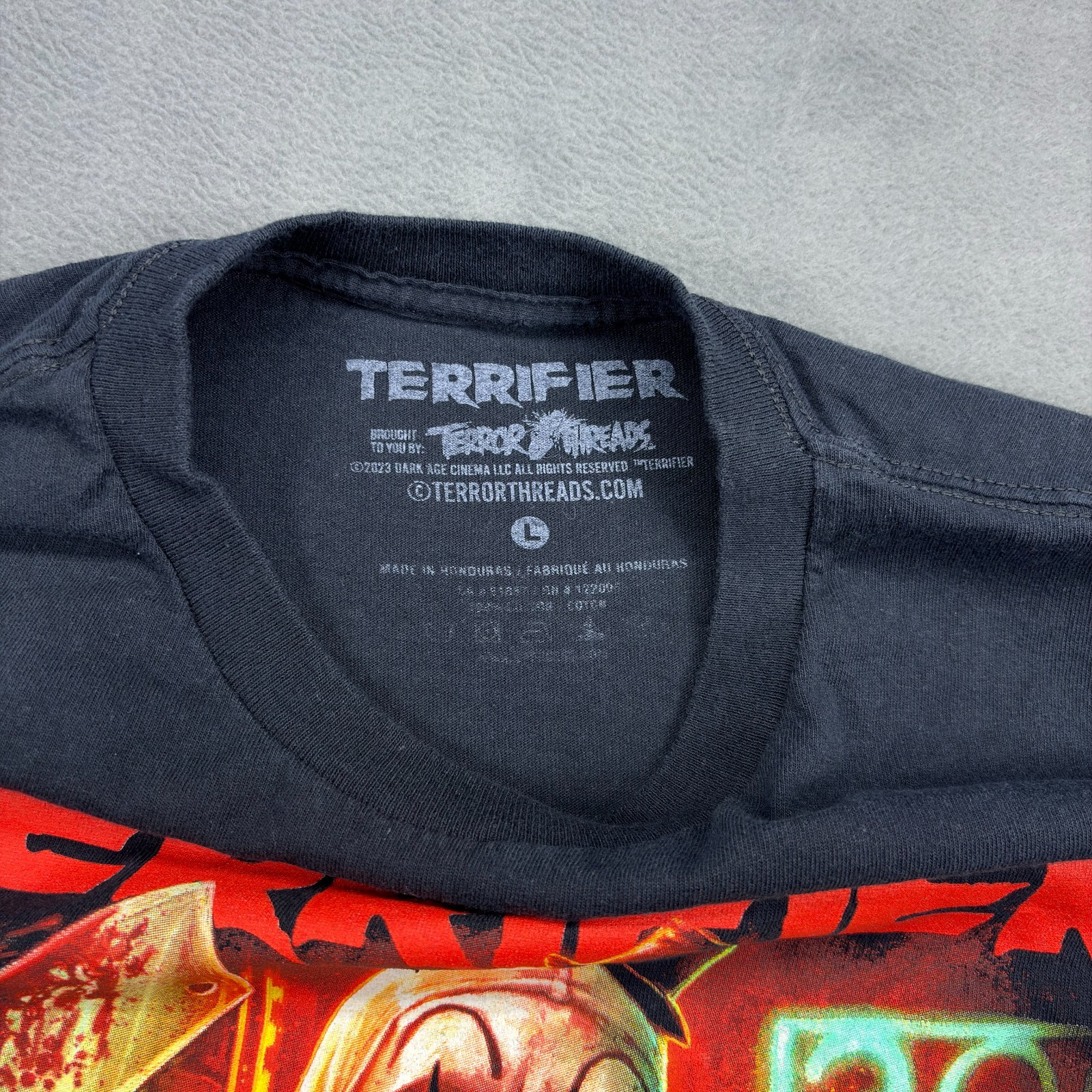 Terrifier Shirt Mens Large Black Terror Threads Horror Scary Movie Tee Halloween