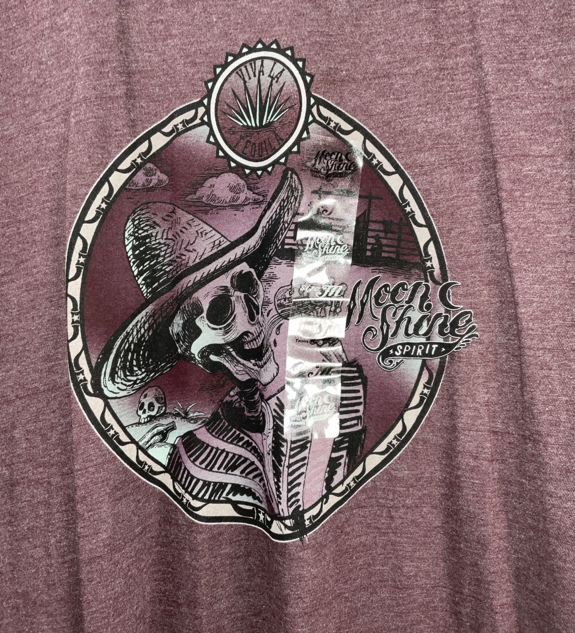 NWT Men’s Brad Paisley Moon Shine Spirit Viva La Tequila T-shirt Burgundy Medium