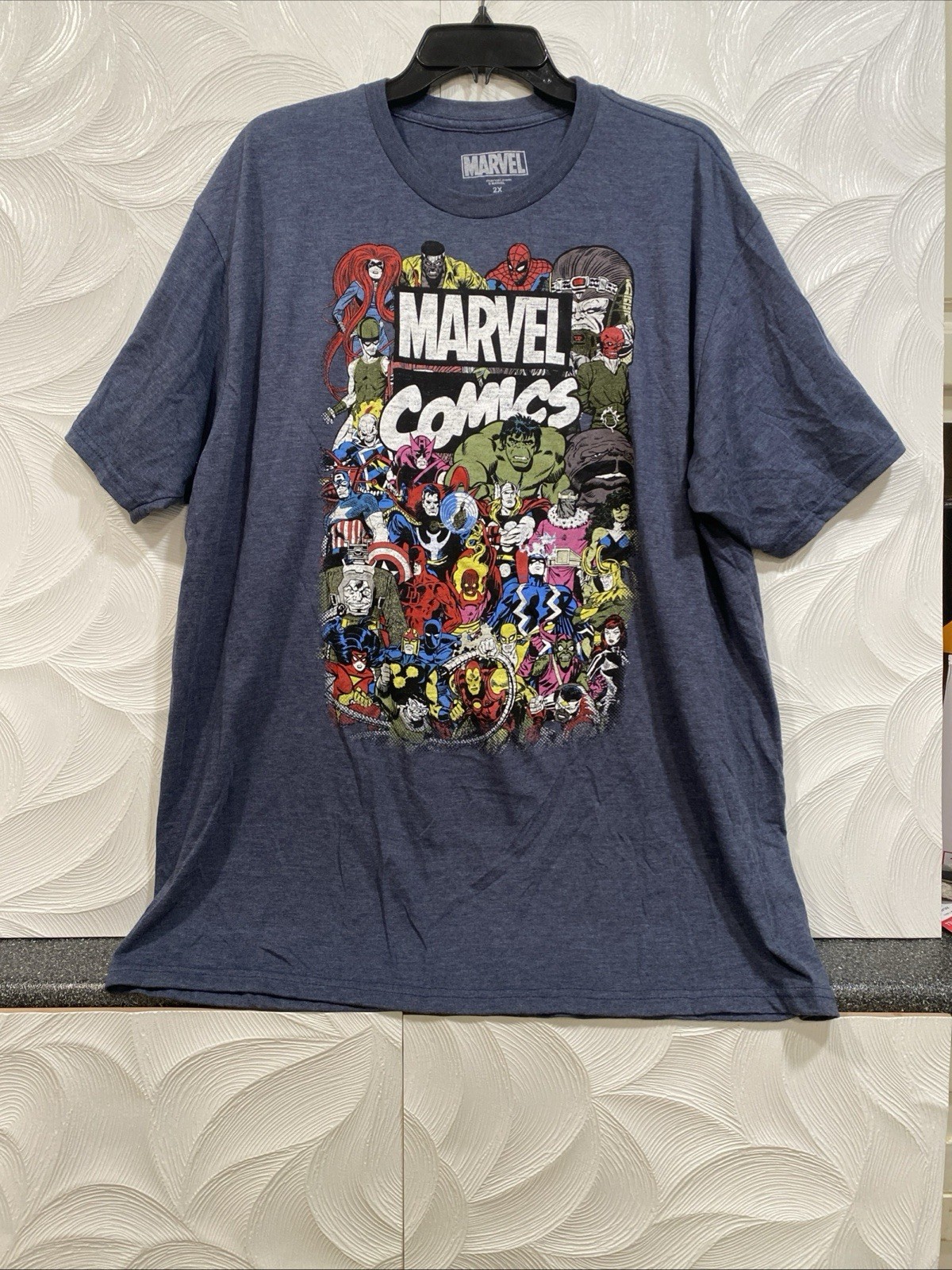 Mens Marvel Dark Gray Marvel Comics Shirt Size XXL