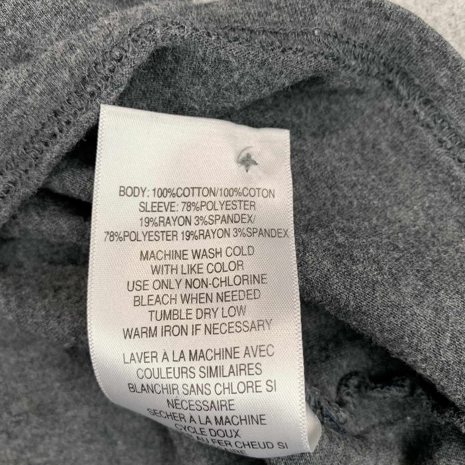 Ben Sherman Henley Shirt Size Large Gray The Original Long Sleeve Cotton