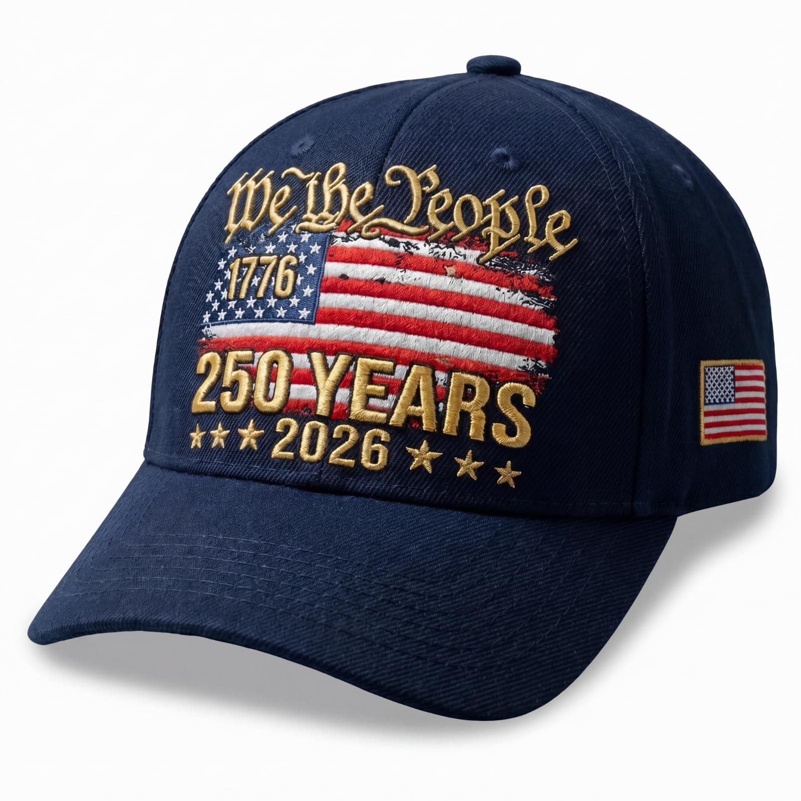 250th Anniversary USA Hat Patriotic Embroidered Baseball Cap Adjustable Anniv…