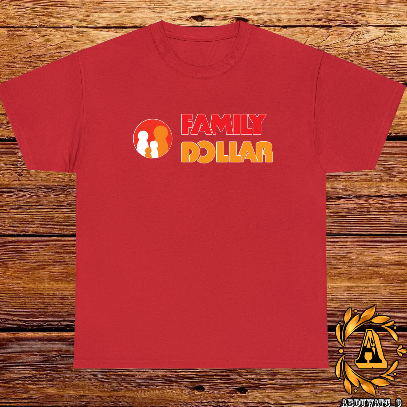 New Family Dollar Logo Black/Sport Grey/White/Navy/Red T-Shirt S-5XL