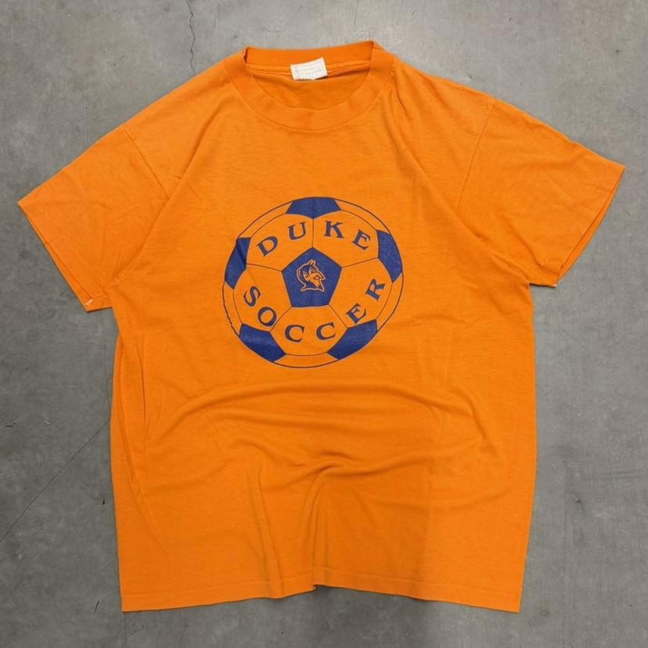 Vintage 80s Duke University Soccer Eurosport Graphic Tee Fits S/M Made In USA