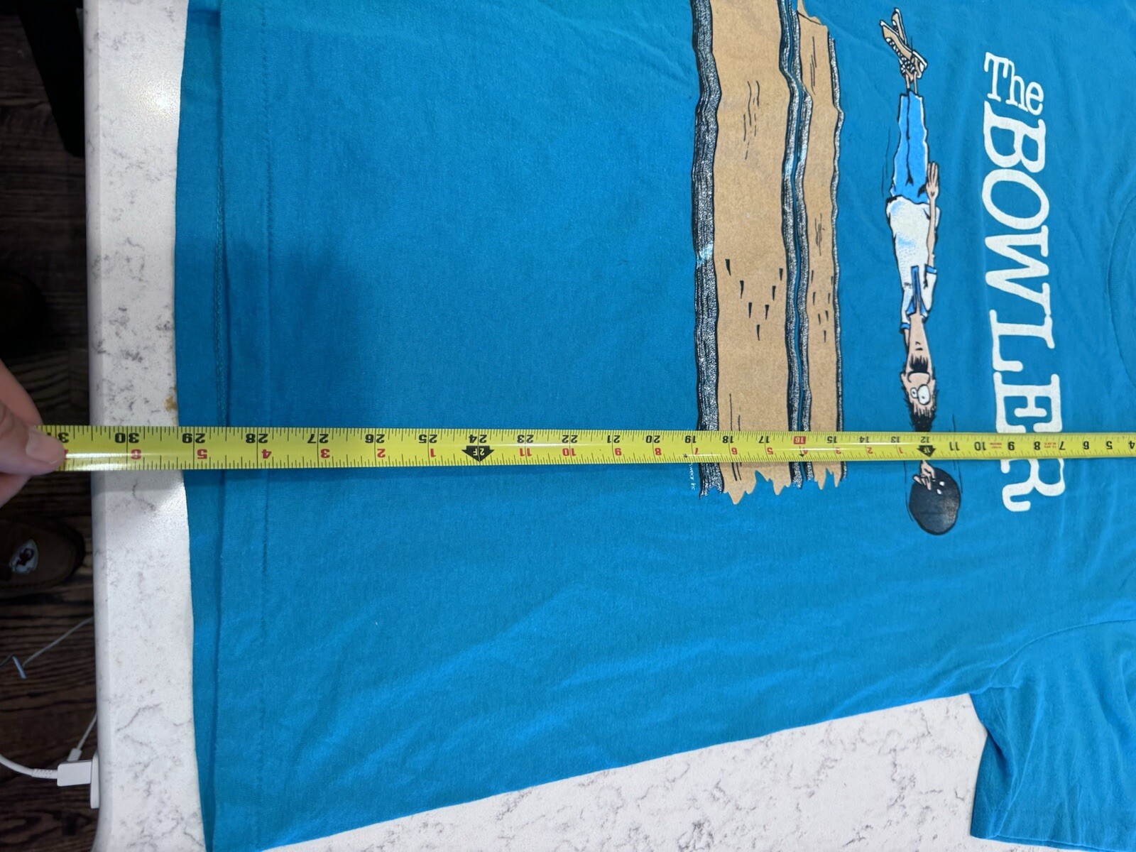 Vintage Sun Brand The Bowler Shirt Mens Sz L Funny Sports Drawn Art Tee 90s BH