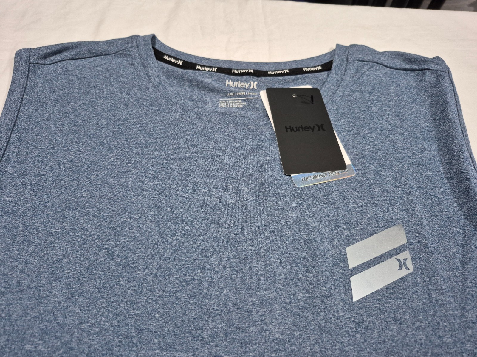 Hurley Men’s Exist Breathe Performance Tank top Poly Gladiator Submarine Blue