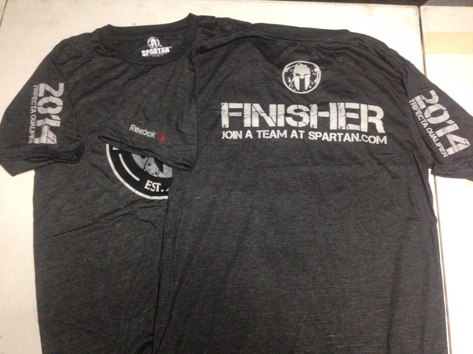 2 Medium- NWOT Reebok Spartan 2014 Finisher 60% Cotton 40% Poly T- Shirt