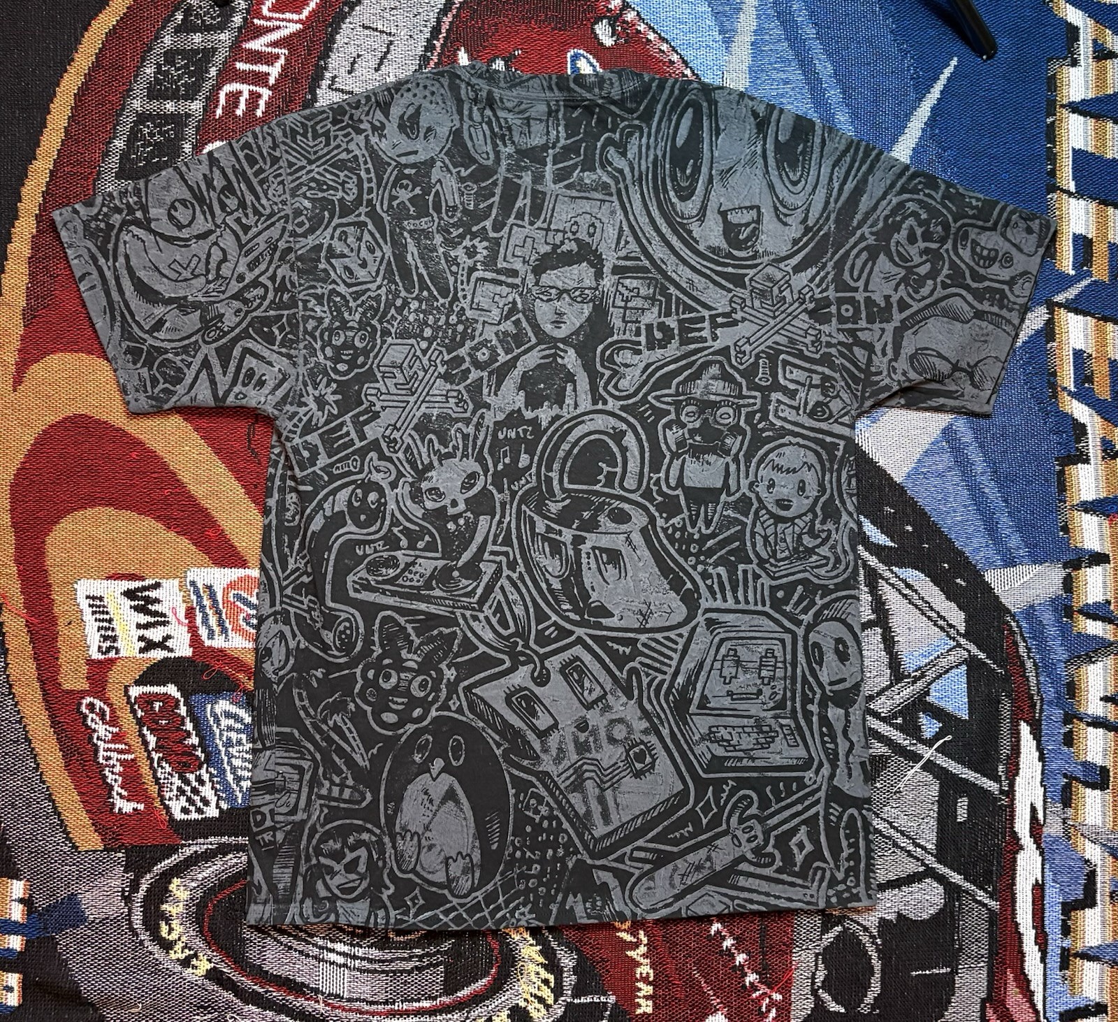Defcon AOP Shirt Hacker Convention Def Con All Over Print Men’s Large Logo Rare