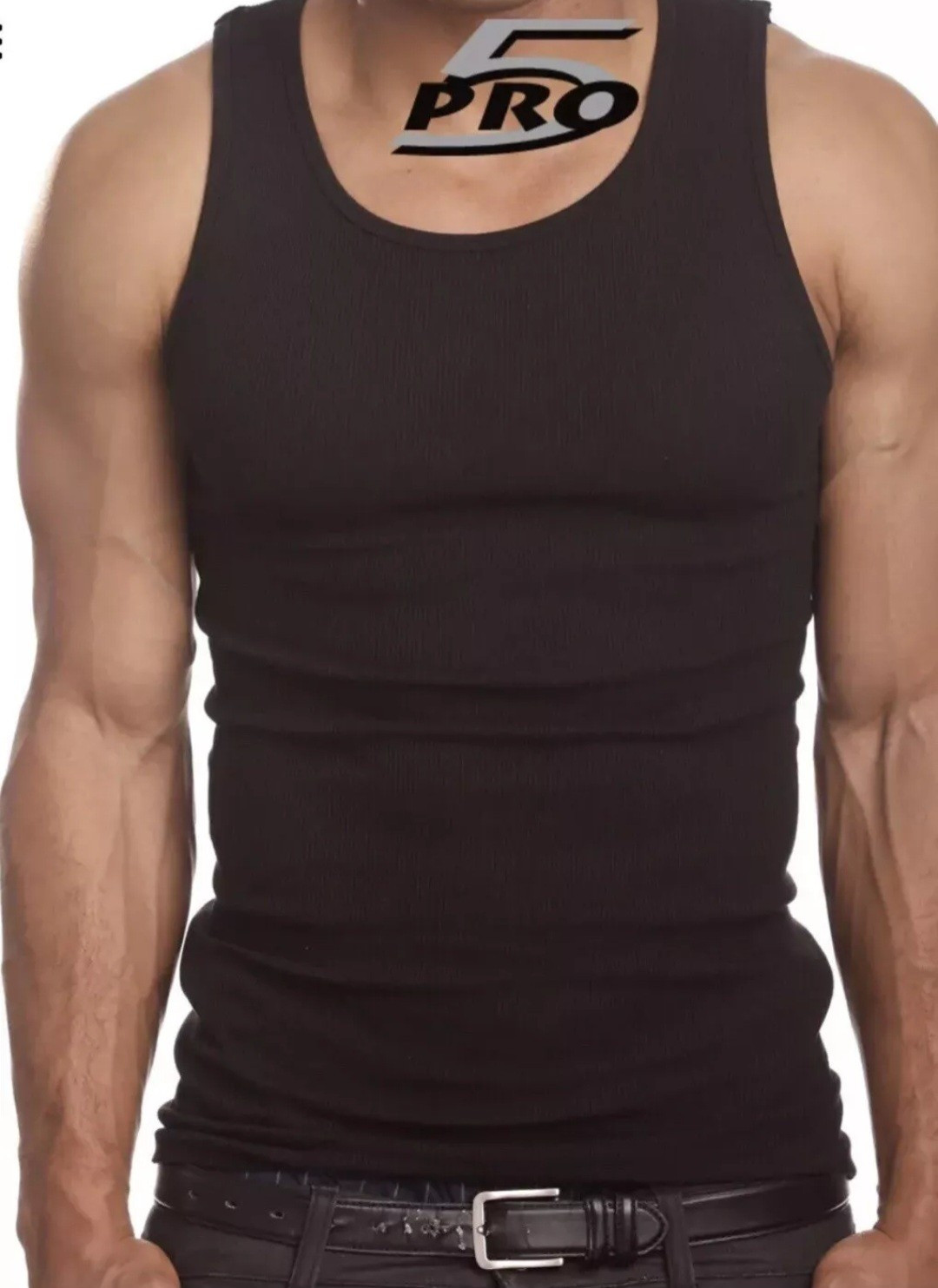 3-PACK PRO 5 MENS A-SHIRTS COTTON UNDER SHIRT WIFE BEATER S-5XL