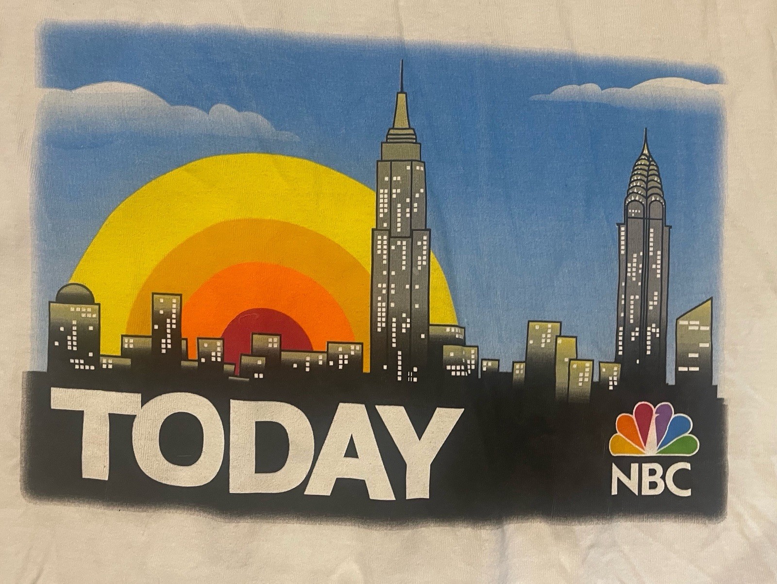 Vintage Today Show EXPERIENCE NBC STORE Logo T-Shirt Size Lrg NWT