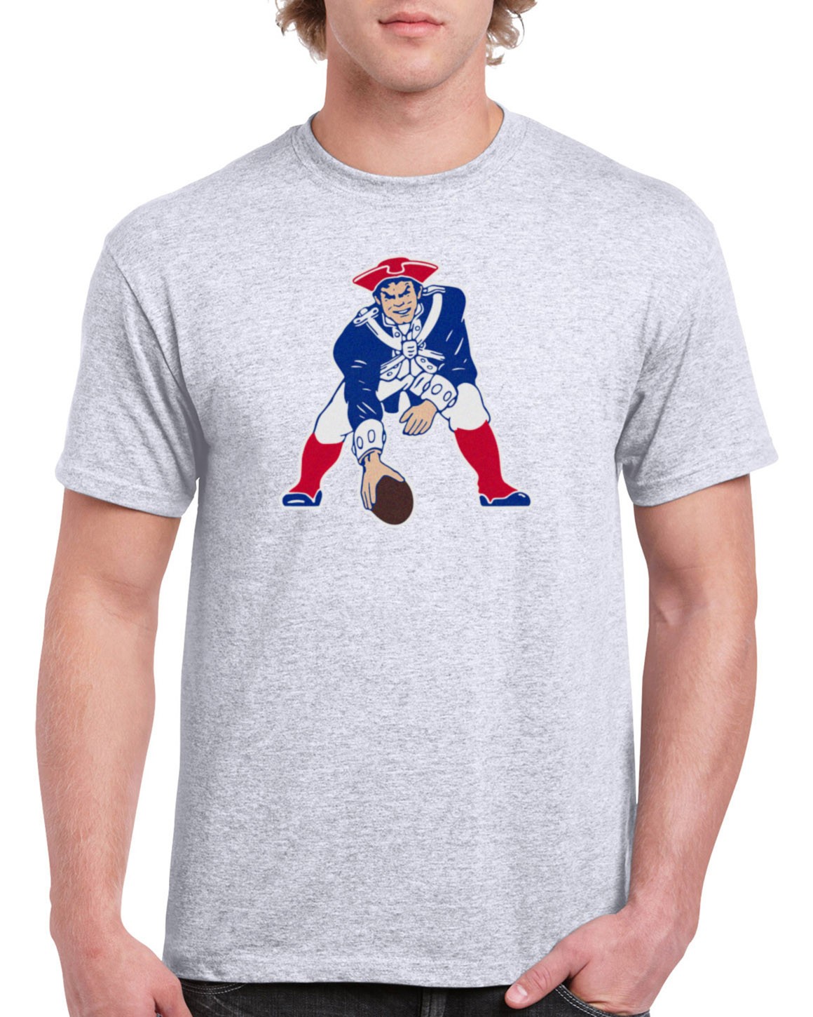 Patriots T-Shirt New England Football Old Classic Retro Throwback GNP02