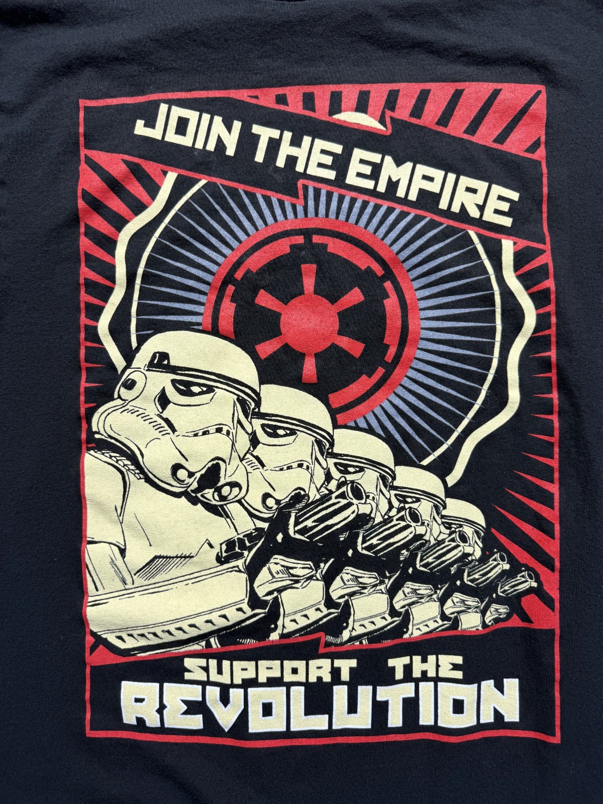 Star Wars T Shirt Men Small Black Cotton Join The Empire Support The Revolution
