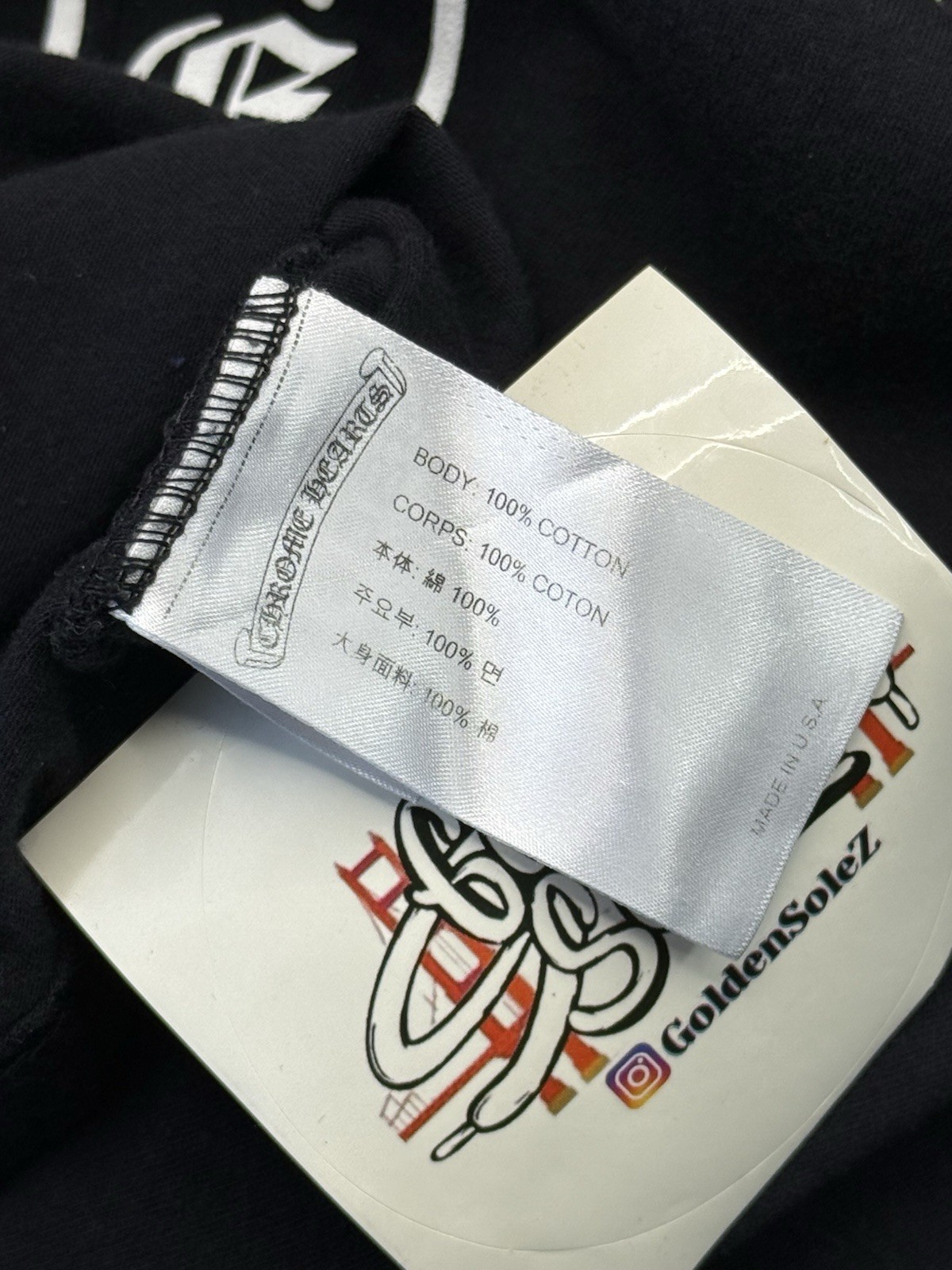 Chrome Hearts Flame Logo Short Sleeve Pocket Tee Shirt M Black Pre-Owned