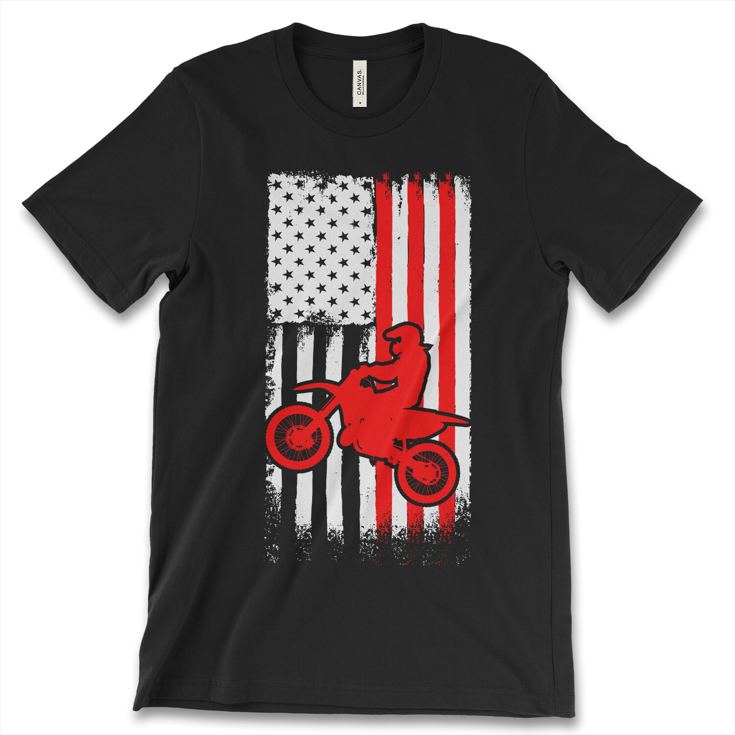 American Flag Dirt Bike New Men’s Shirt Extreme Enduro Motocross Rider Cool Tees
