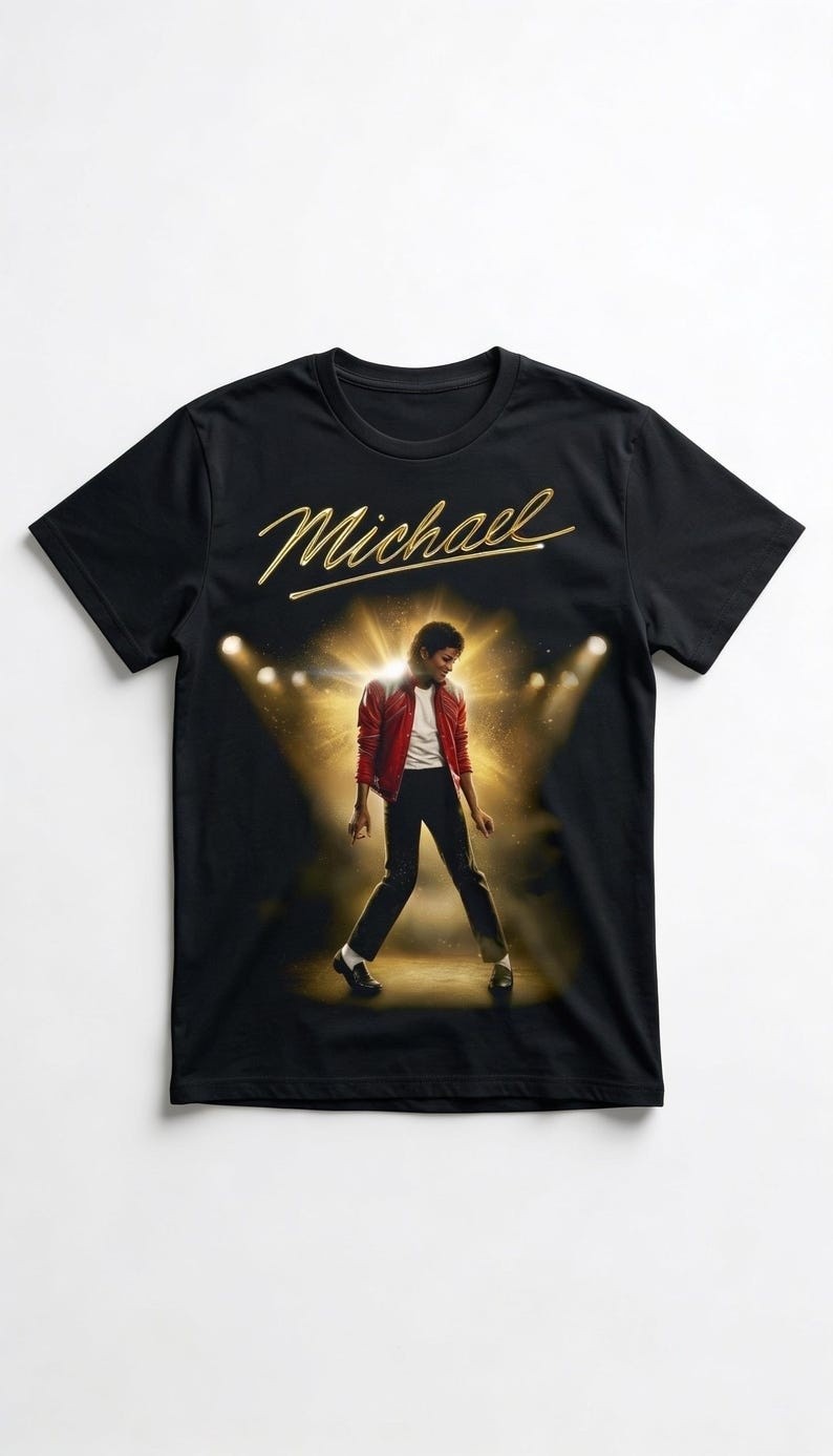 Michael Jackson 80s Retro Concert Graphic Tee | King of Pop Music Shirt